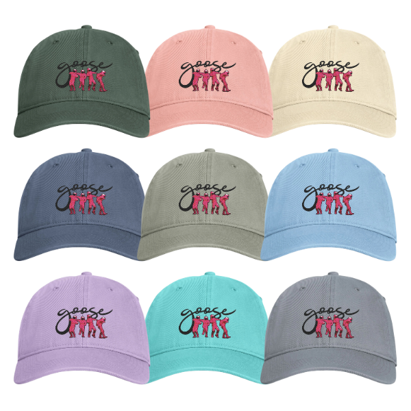 Goose Embroidered Dad Hat — Vintage Coastal Washed Cap