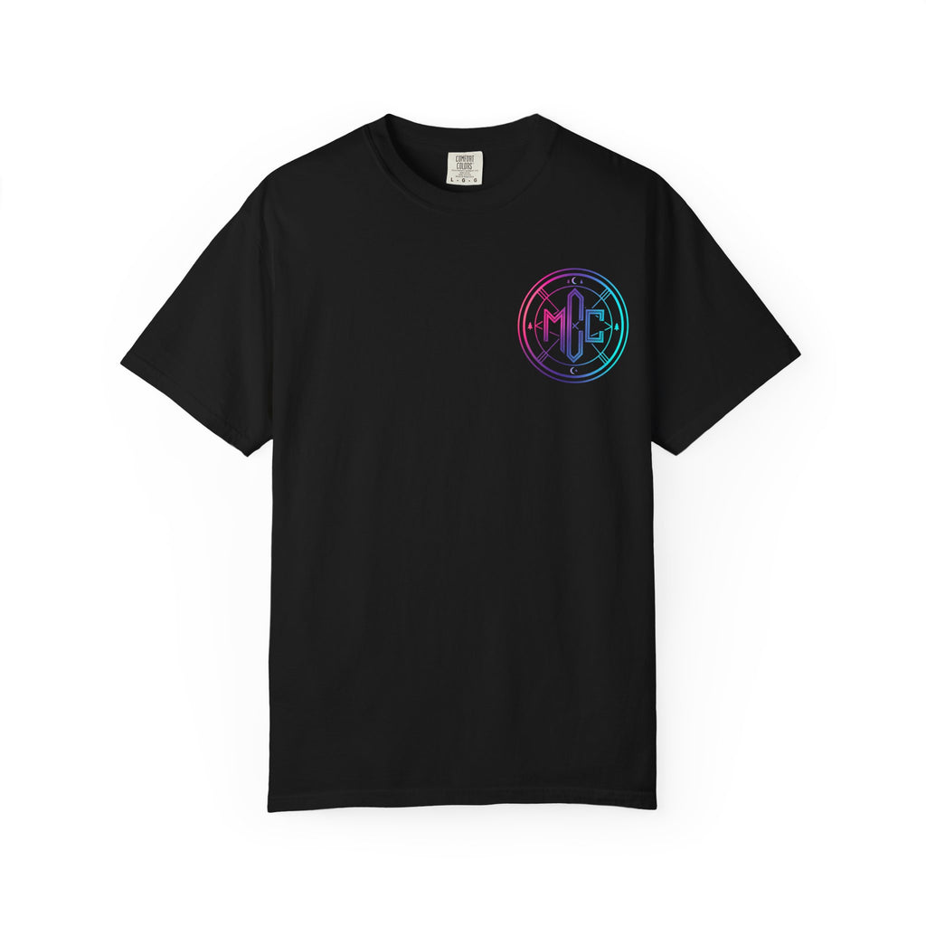 Moonlit Cabin Campfire crest T-shirt | unisex tee