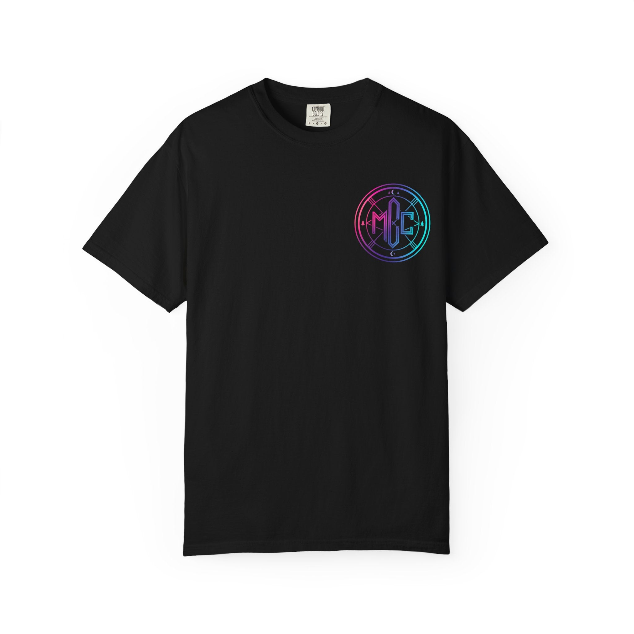 Moonlit Cabin Campfire crest T-shirt | unisex tee