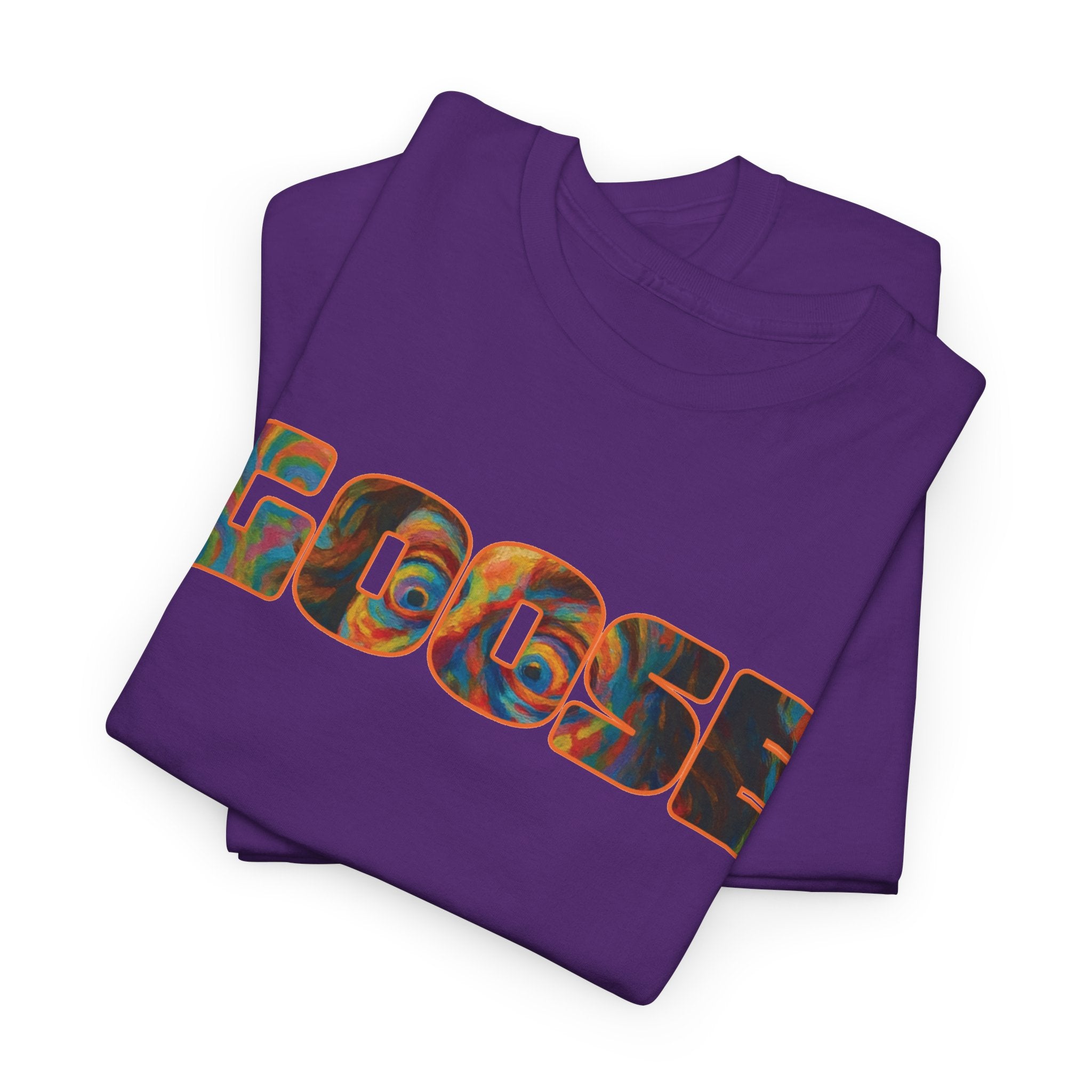 Goose Graphic Tee — Retro Camo Lettering Shirt