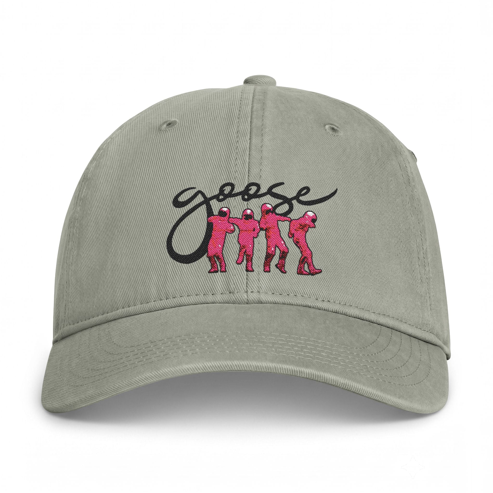 Goose Embroidered Dad Hat — Vintage Coastal Washed Cap