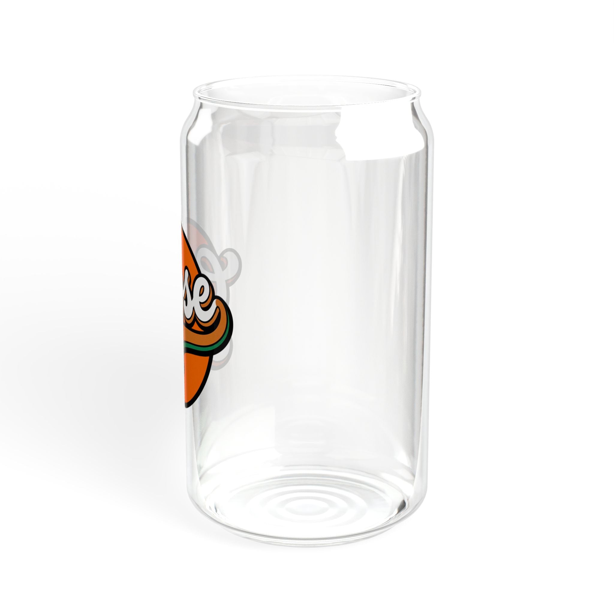 Goose Logo Sipper Glass — 16oz Reusable Drink Jar with Bamboo Lid & Straw