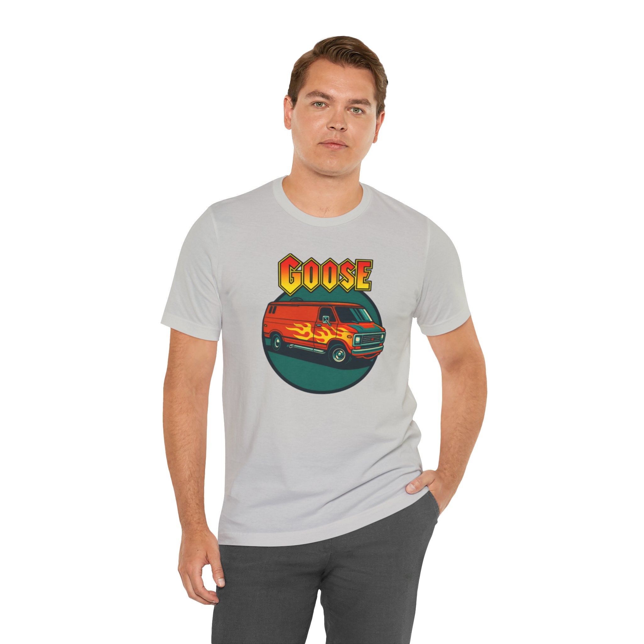 Goose Flame Van T‑Shirt — Retro Hot Rod Graphic Tee