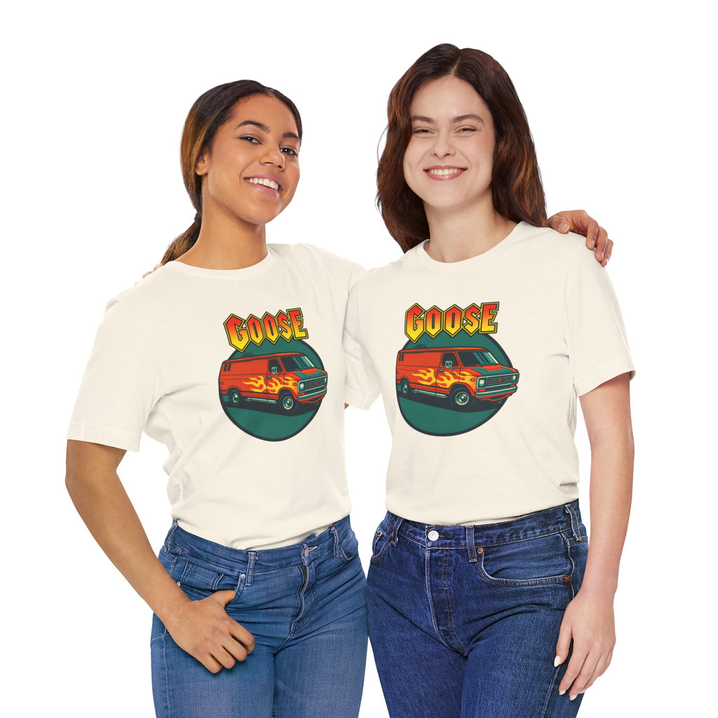 Goose Flame Van T‑Shirt — Retro Hot Rod Graphic Tee