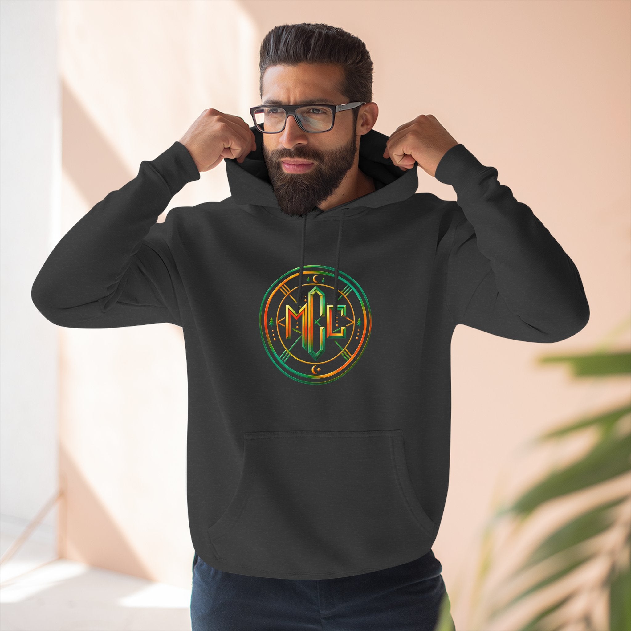 Psychedelic Geometric Drip Design Hoodie | Colorful Crystal Mandala
