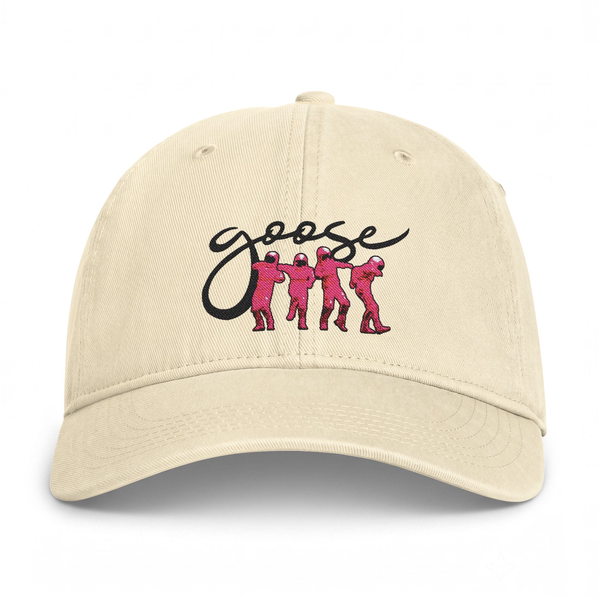 Goose Embroidered Dad Hat — Vintage Coastal Washed Cap