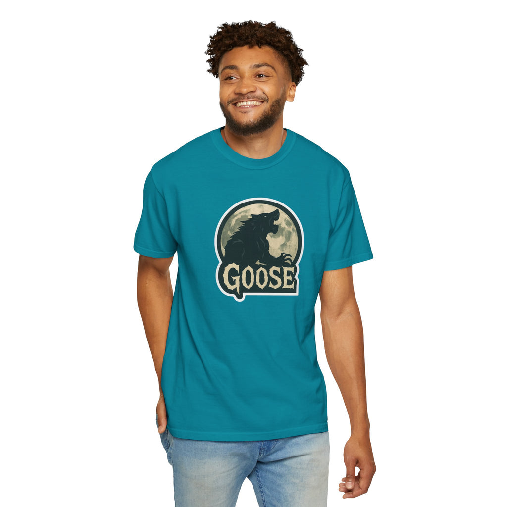 Goose Moon T-Shirt — Vintage Werewolf Silhouette Graphic Tee