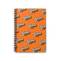 Goose Pattern Spiral Notebook — Orange Ruled Journal for School & Notes