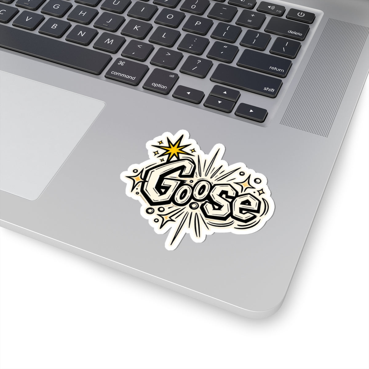 Goose Graphic Sticker — Retro Sparkle Kiss-Cut Vinyl Sticker