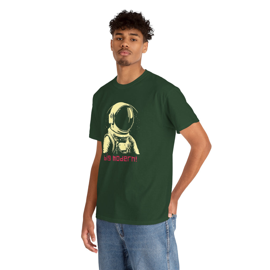 Retro Astronaut T‑Shirt - "big modern!" Graphic Tee, Vaporwave Space Design