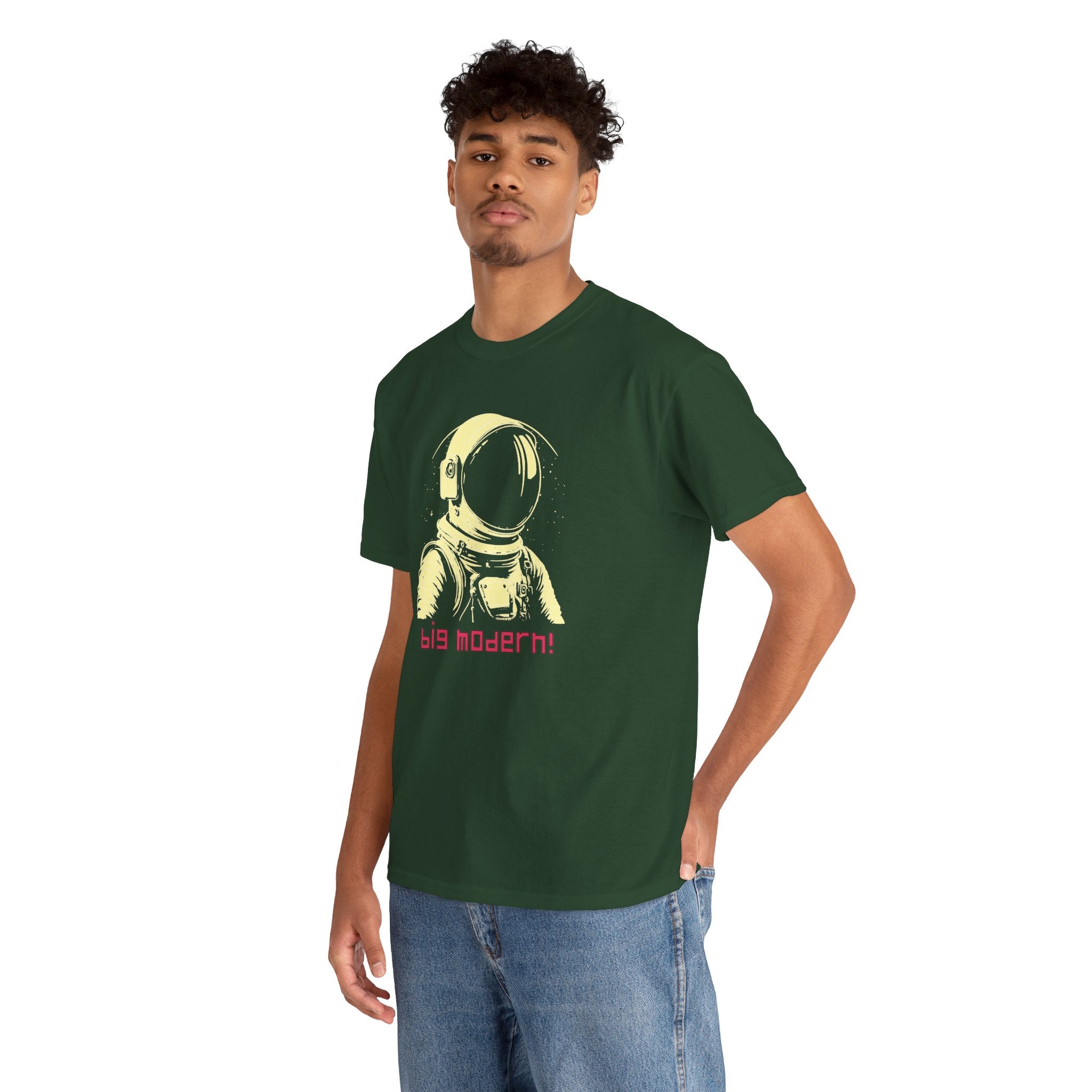 Retro Astronaut T‑Shirt - "big modern!" Graphic Tee, Vaporwave Space Design