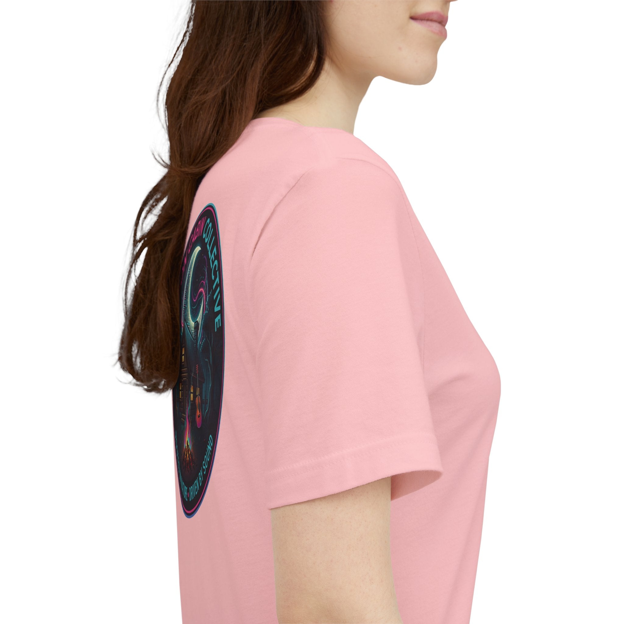 Moon Cabin Collective T-Shirt — Moonlit Cabin Graphic Tee ("Rooted in Nature • Driven by Sound")