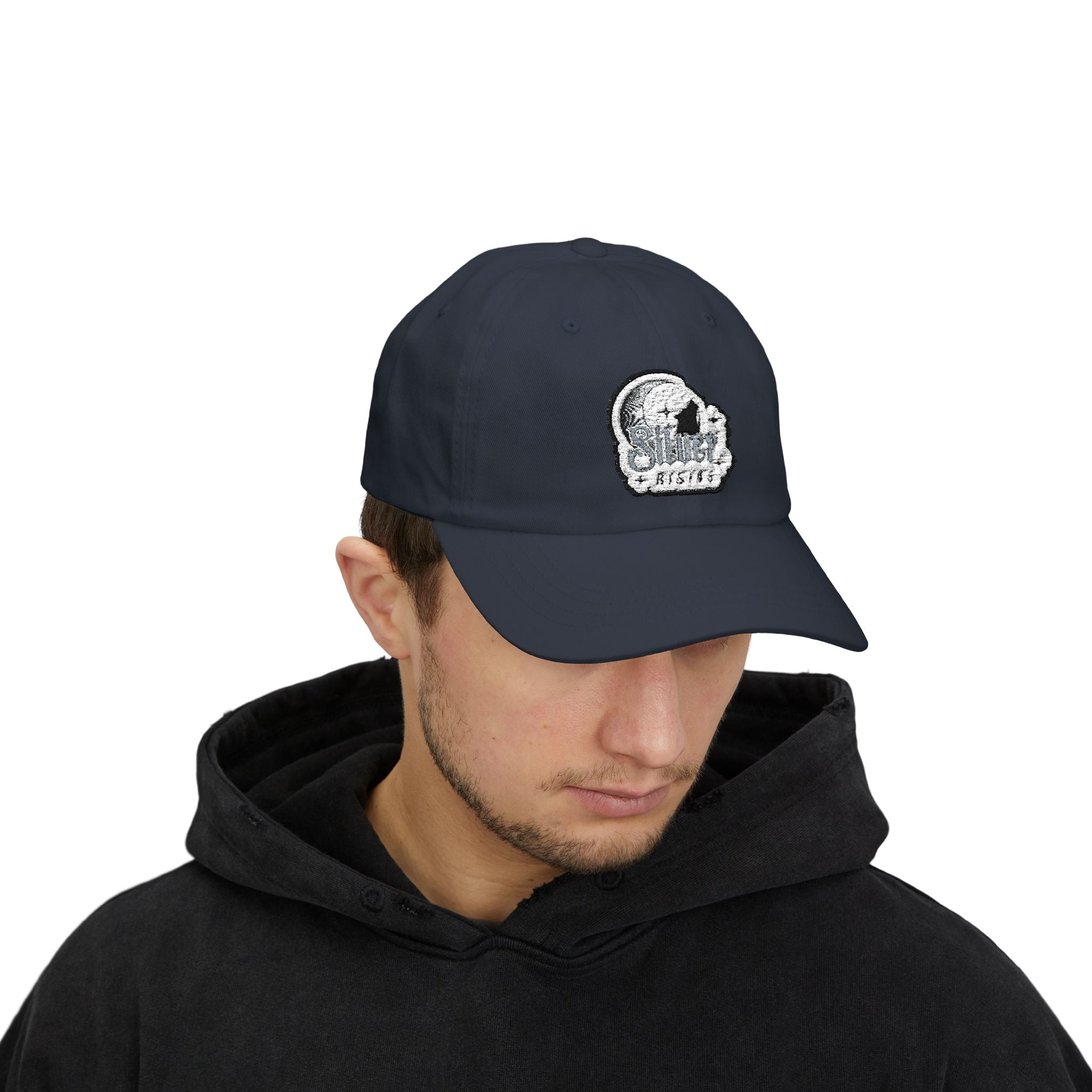 Dad Cap — Vintage Moon & Stars Fishing Logo Embroidered Hat