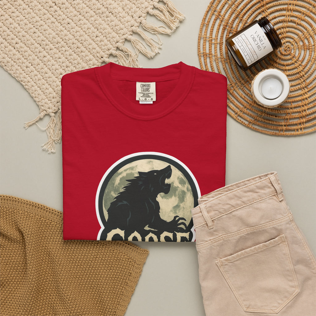 Goose Moon T-Shirt — Vintage Werewolf Silhouette Graphic Tee