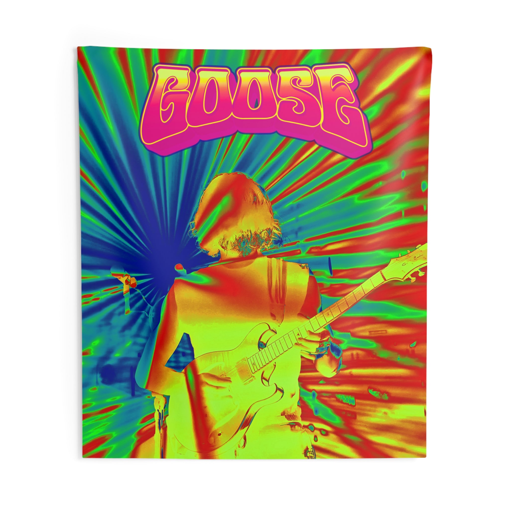 Goose Psychedelic Band Tapestry — Vibrant Retro Concert Wall Art
