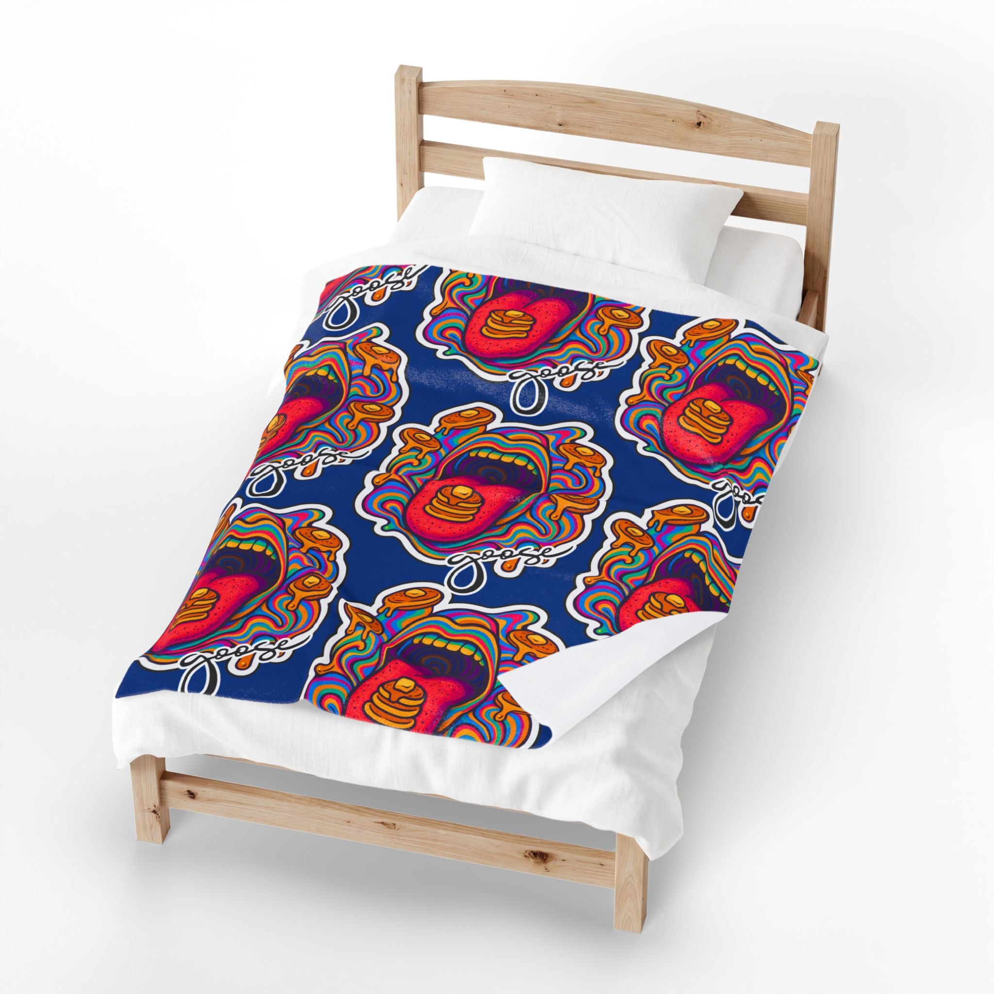 Goose the Band Pancakes psychedelic Velveteen Plush Blanket | Cozy Concert Vibe