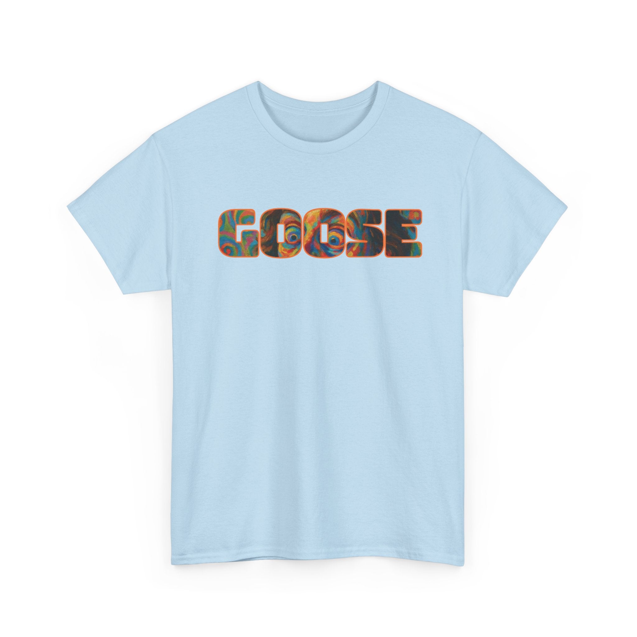 Goose Graphic Tee — Retro Camo Lettering Shirt