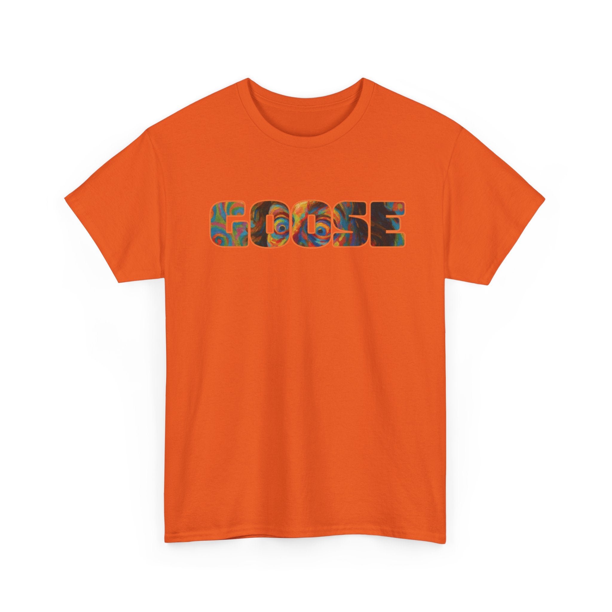 Goose Graphic Tee — Retro Camo Lettering Shirt