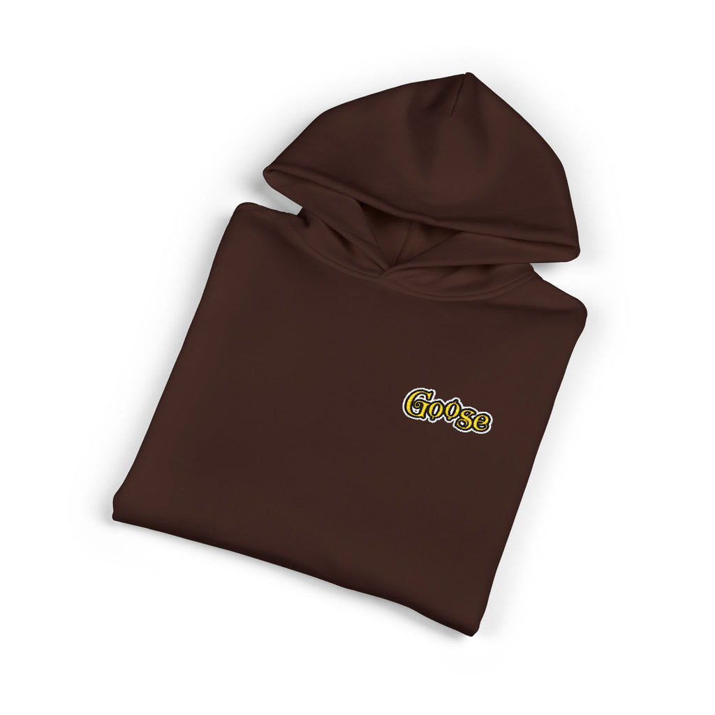 Goose Print Script Logo Hoodie | Logo Print Chest Design