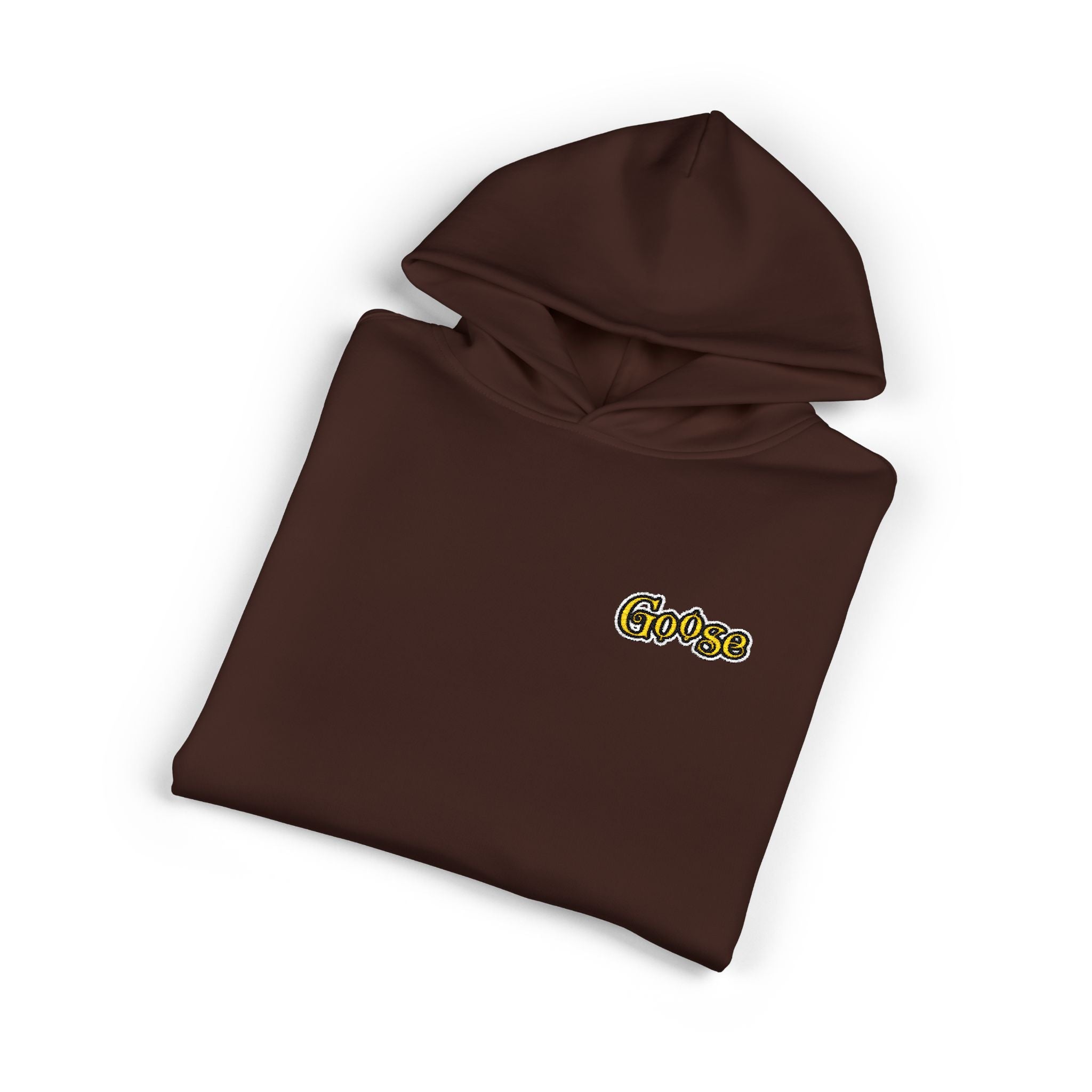 Goose Print Script Logo Hoodie | Logo Print Chest Design