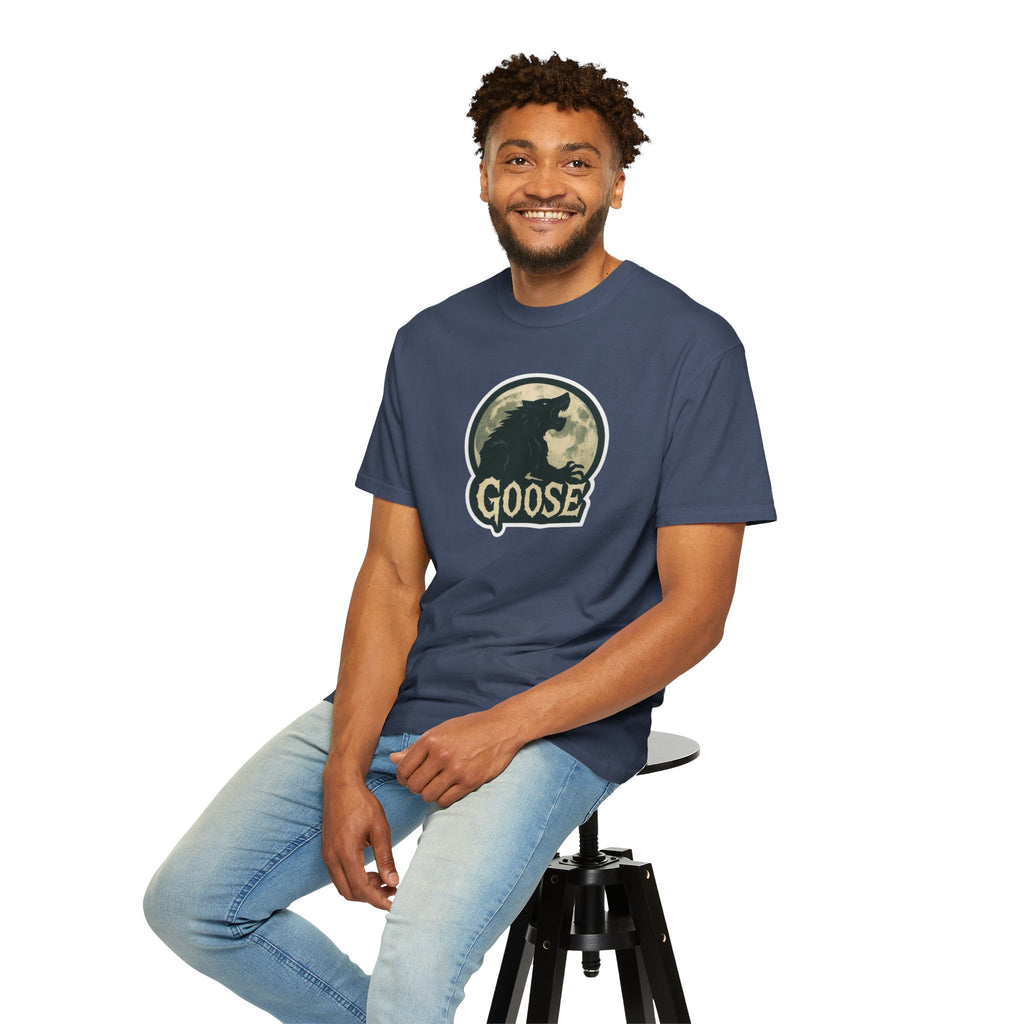 Goose Moon T-Shirt — Vintage Werewolf Silhouette Graphic Tee