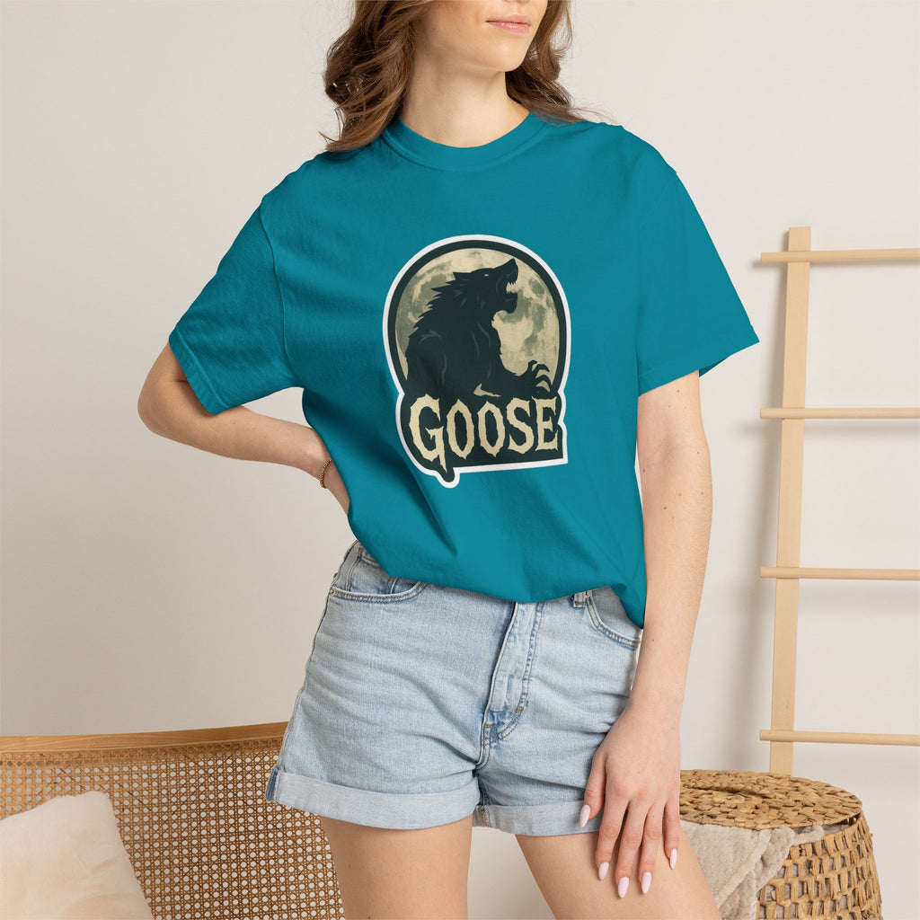 Goose Moon T-Shirt — Vintage Werewolf Silhouette Graphic Tee