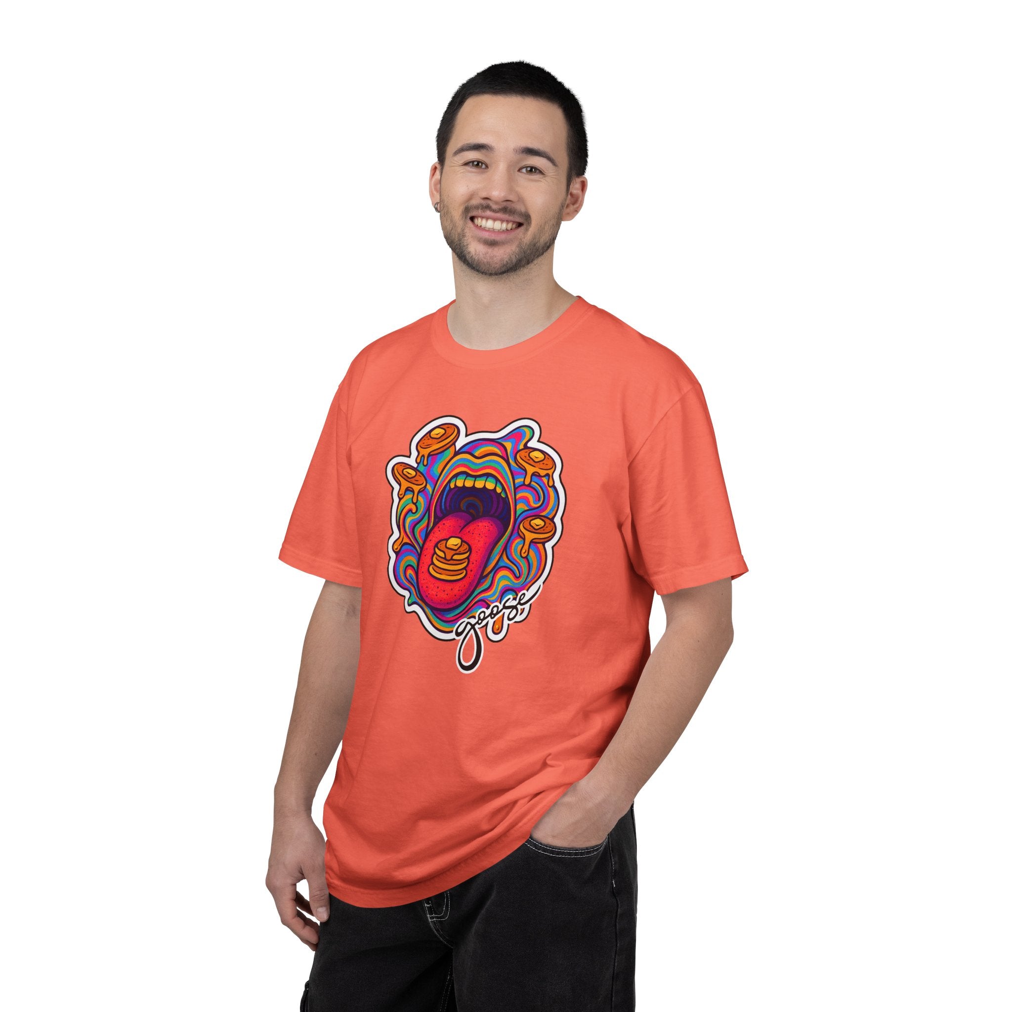 Pancake Mouth T-Shirt — Retro Psychedelic Breakfast Graphic Tee