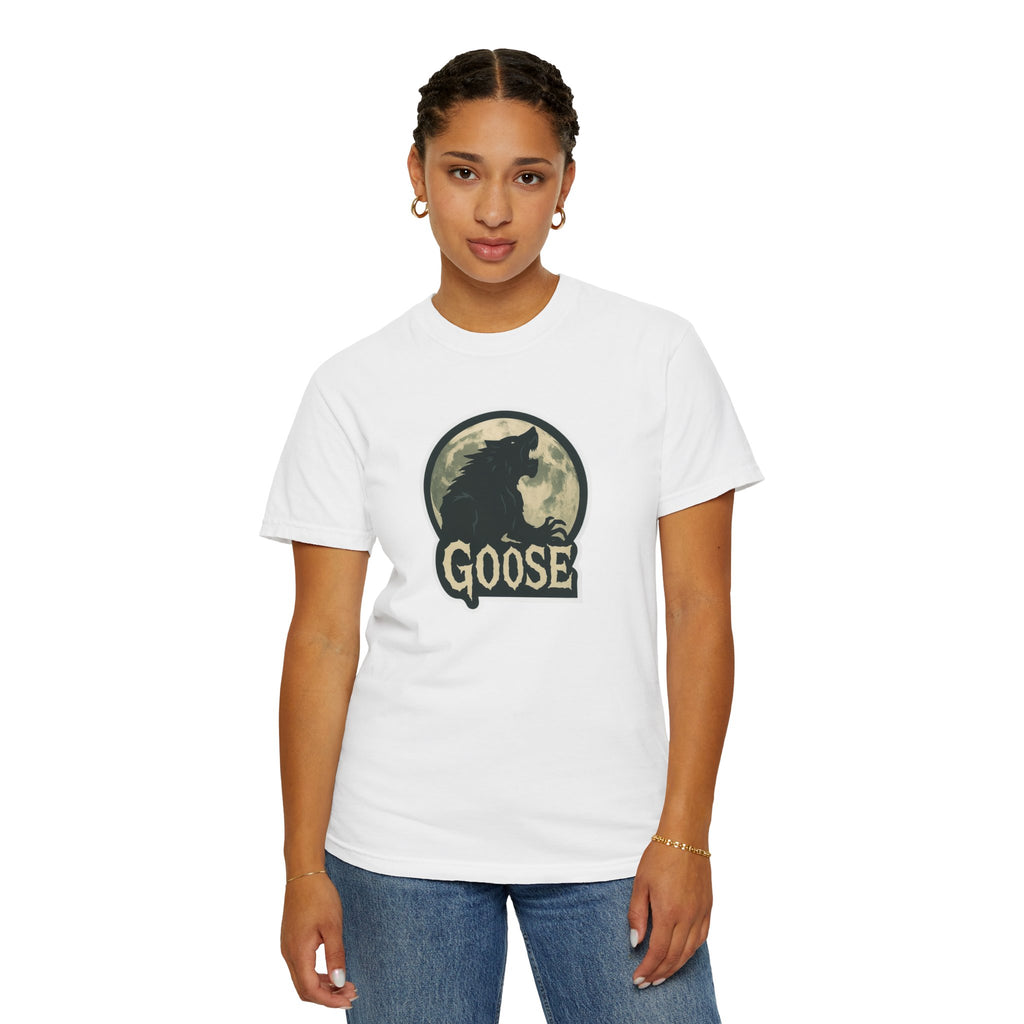 Goose Moon T-Shirt — Vintage Werewolf Silhouette Graphic Tee