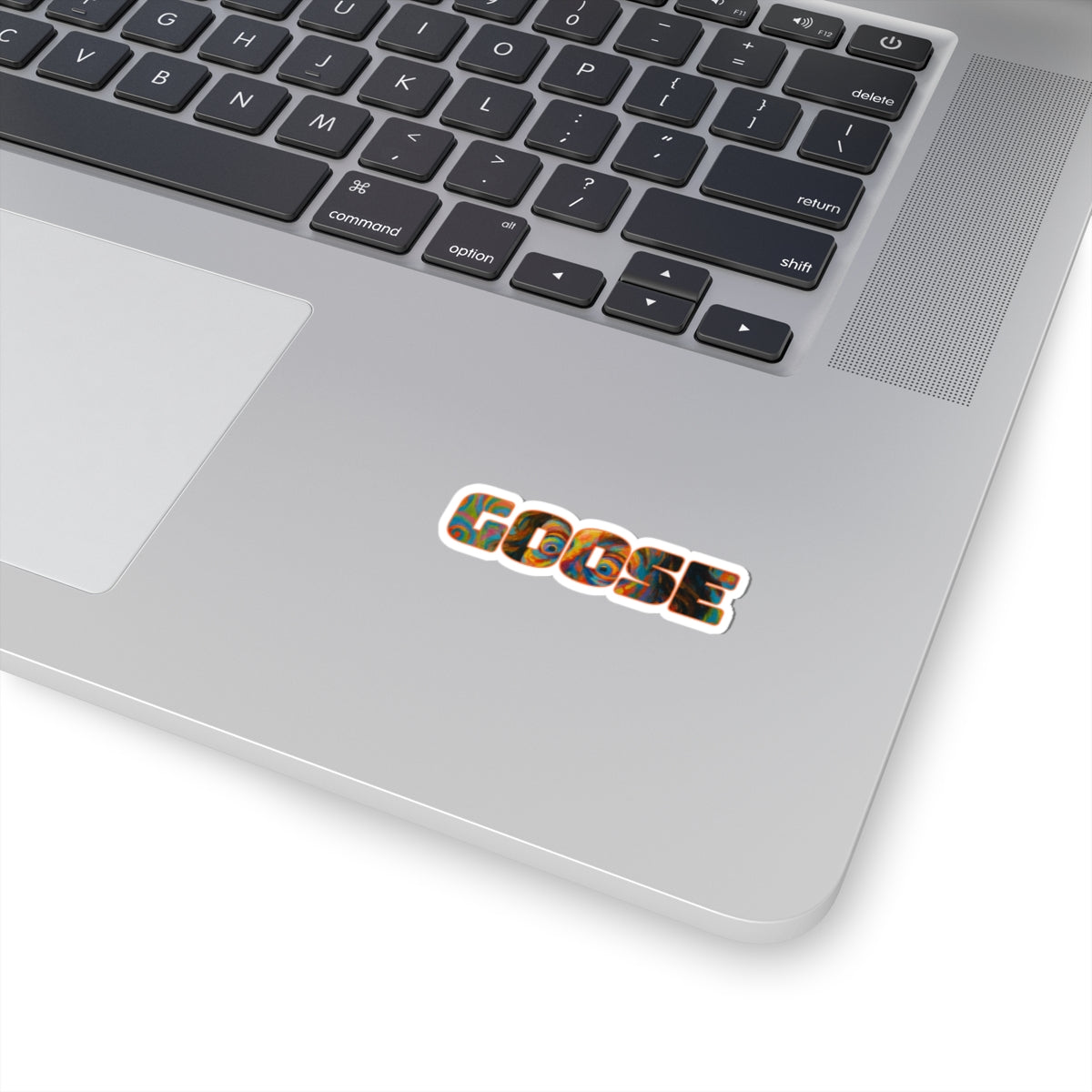 GOOSE Kiss-Cut Sticker — Colorful Psychedelic Text Decal for Laptops, Water Bottles & Skateboards