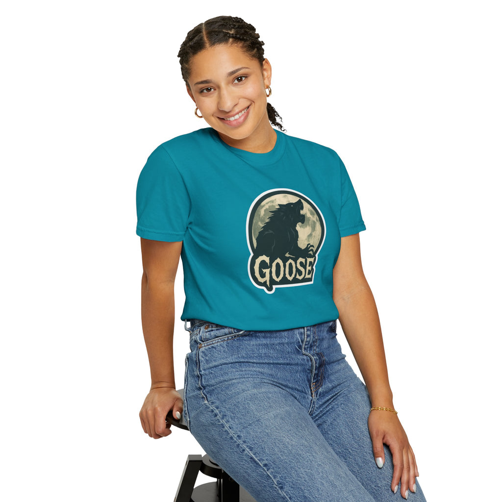 Goose Moon T-Shirt — Vintage Werewolf Silhouette Graphic Tee