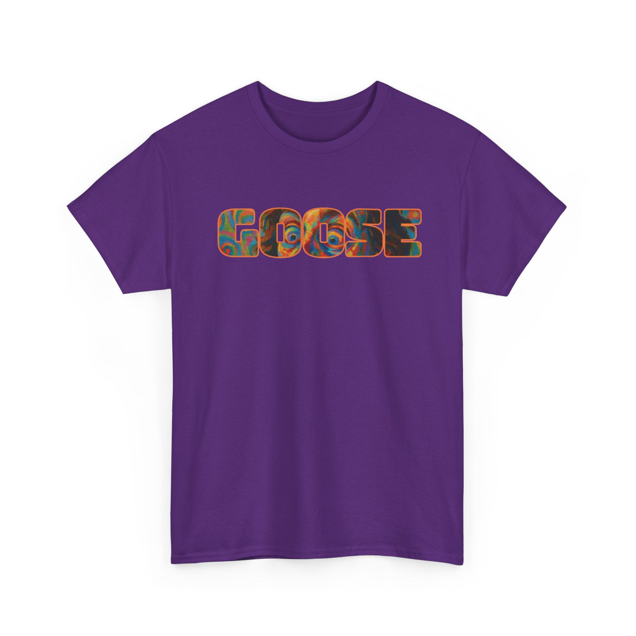 Goose Graphic Tee — Retro Camo Lettering Shirt