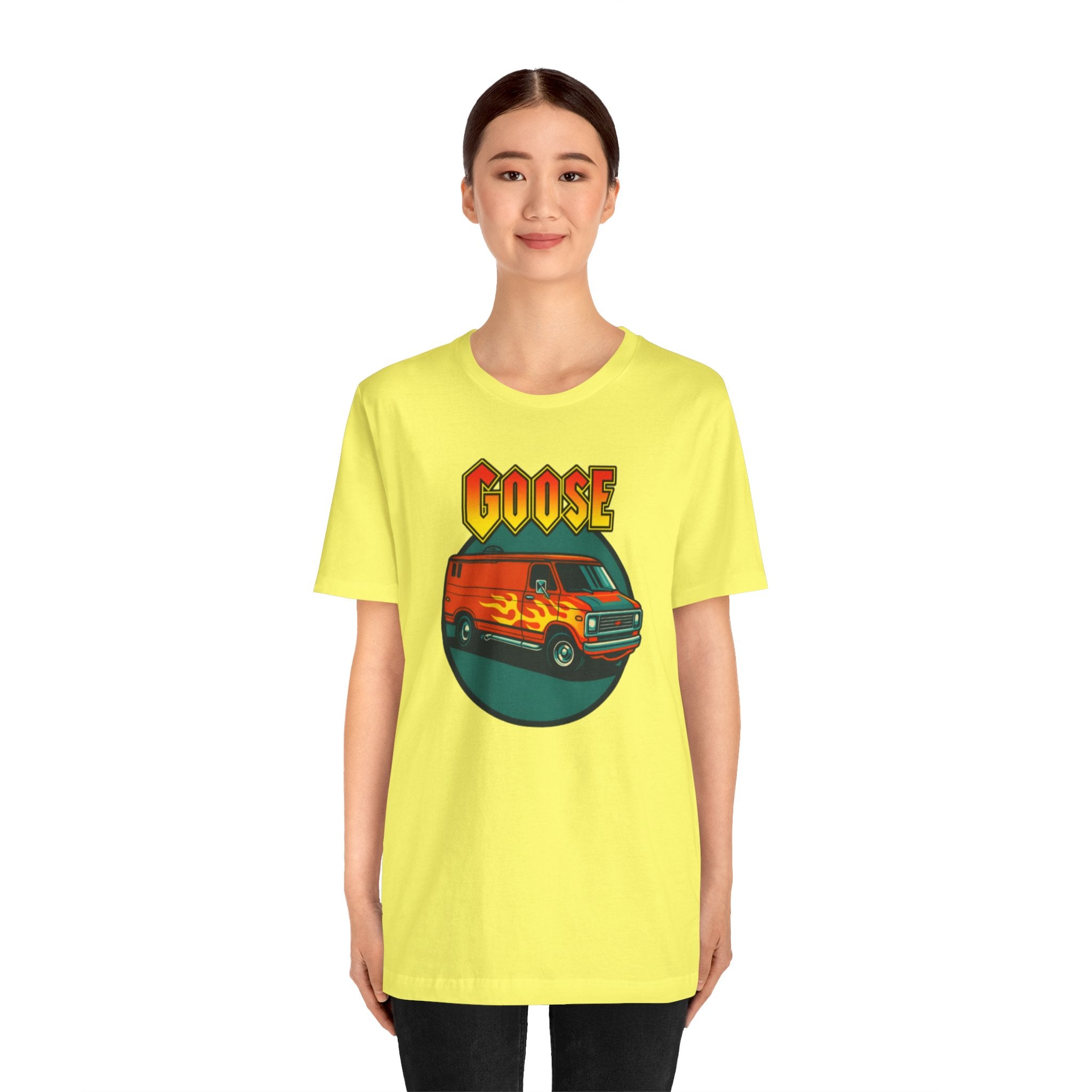 Goose Flame Van T‑Shirt — Retro Hot Rod Graphic Tee