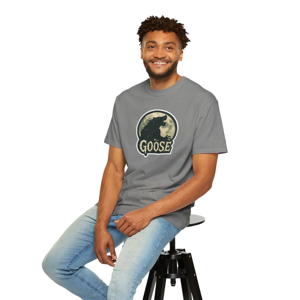 Goose Moon T-Shirt — Vintage Werewolf Silhouette Graphic Tee