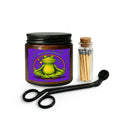Meditating Frog Candle Set with Matches and Wick Trimmer | Relaxation Soy Candle