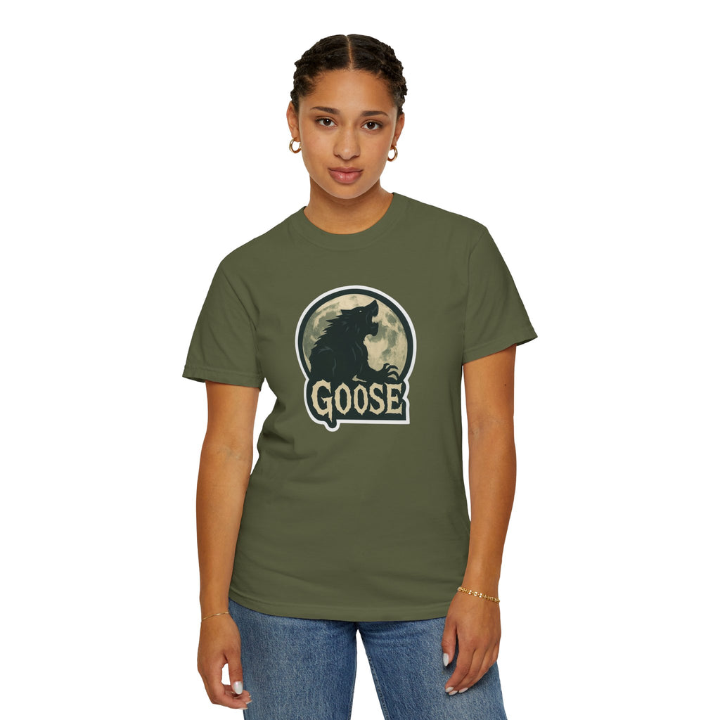 Goose Moon T-Shirt — Vintage Werewolf Silhouette Graphic Tee
