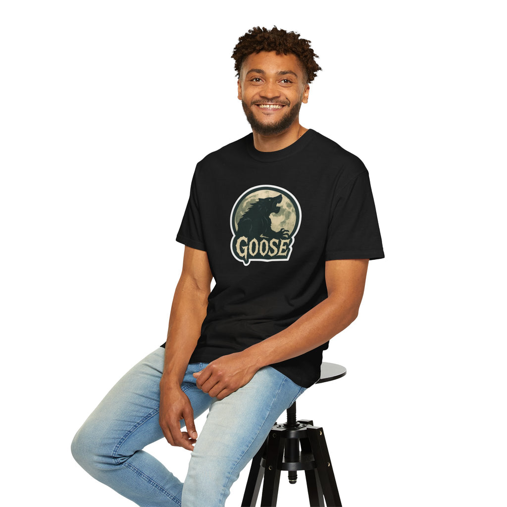 Goose Moon T-Shirt — Vintage Werewolf Silhouette Graphic Tee