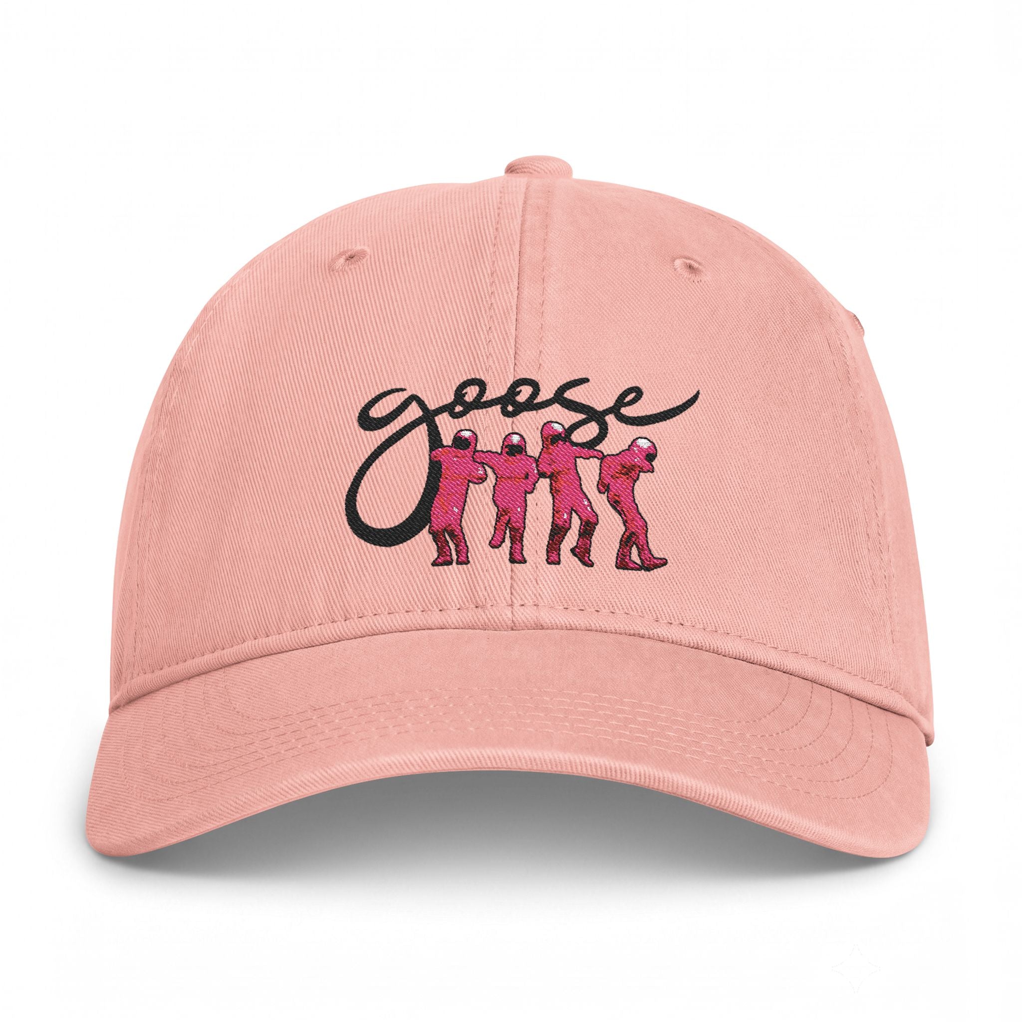 Goose Embroidered Dad Hat — Vintage Coastal Washed Cap