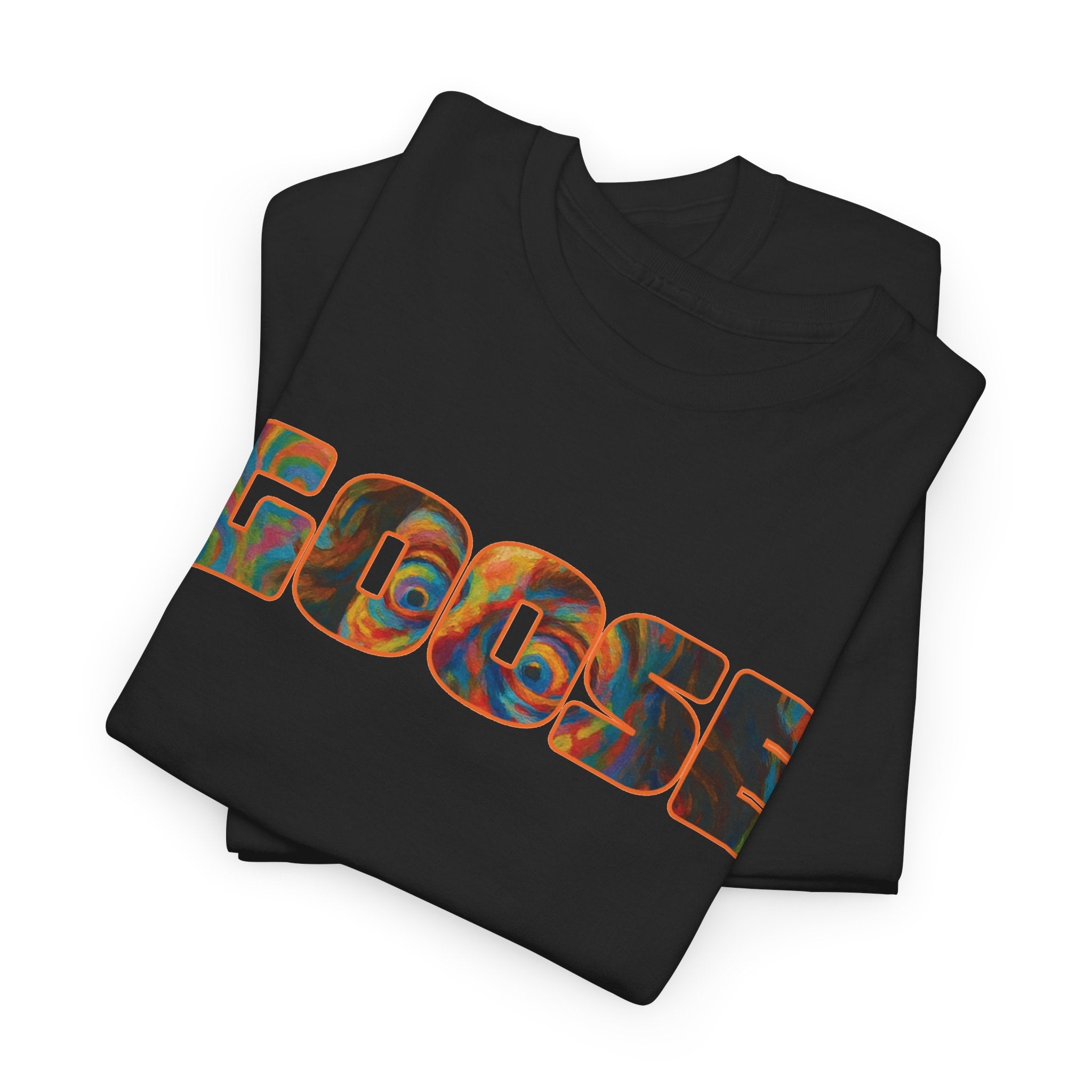 Goose Graphic Tee — Retro Camo Lettering Shirt