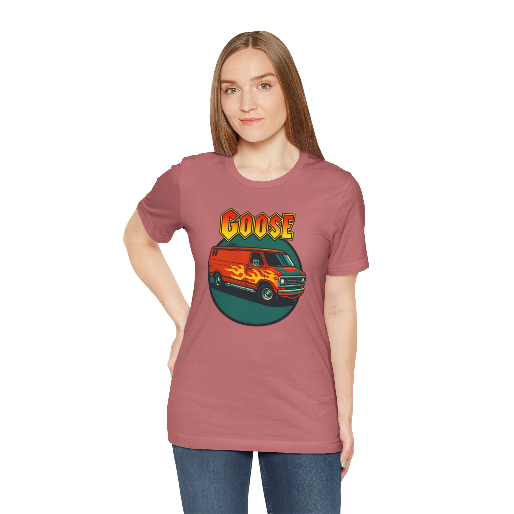 Goose Flame Van T‑Shirt — Retro Hot Rod Graphic Tee
