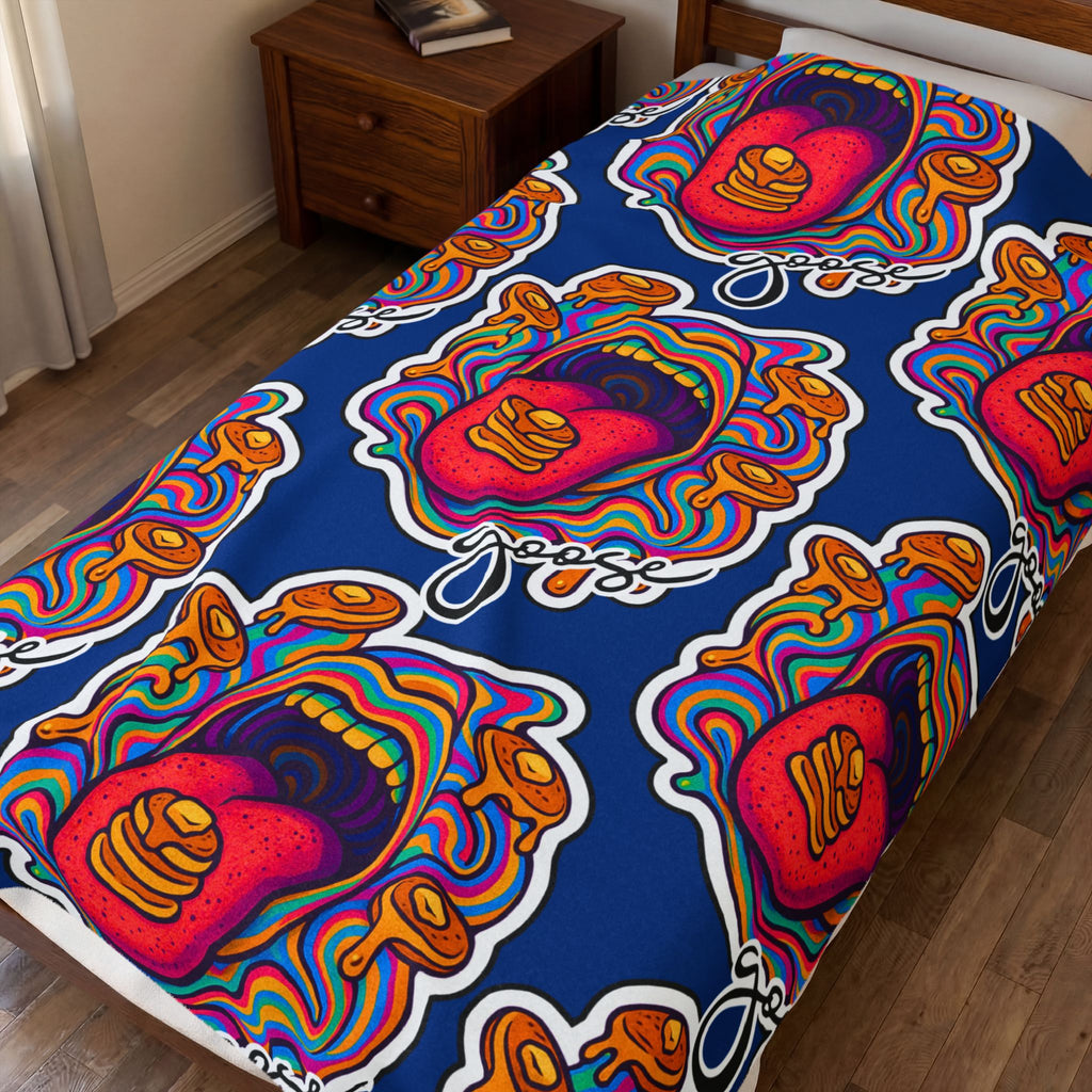 Goose the Band Pancakes psychedelic Velveteen Plush Blanket | Cozy Concert Vibe