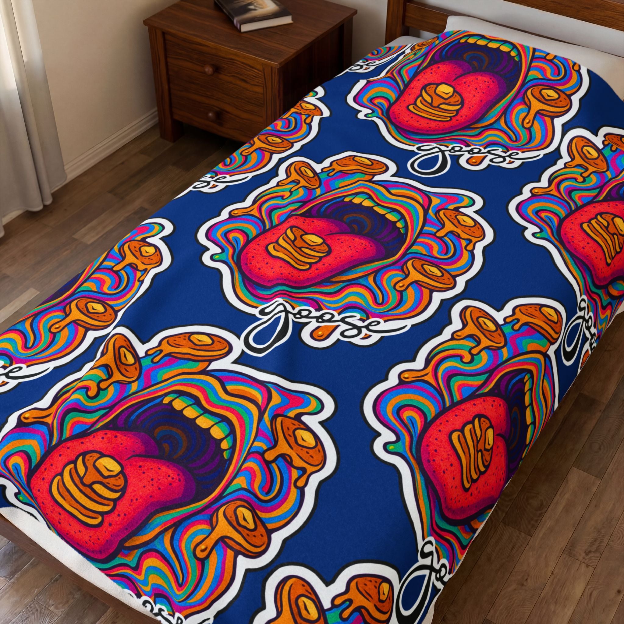 Goose the Band Pancakes psychedelic Velveteen Plush Blanket | Cozy Concert Vibe