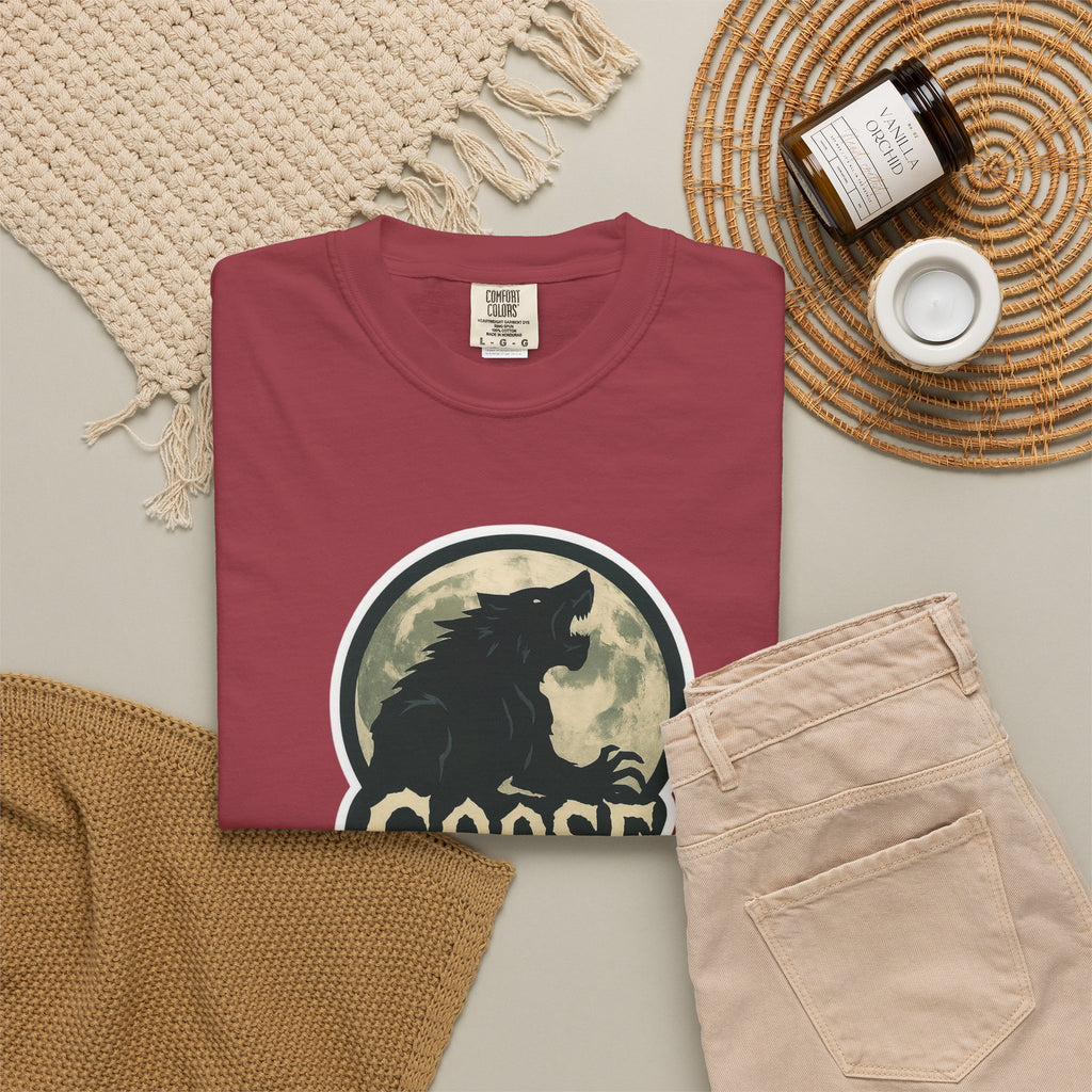 Goose Moon T-Shirt — Vintage Werewolf Silhouette Graphic Tee
