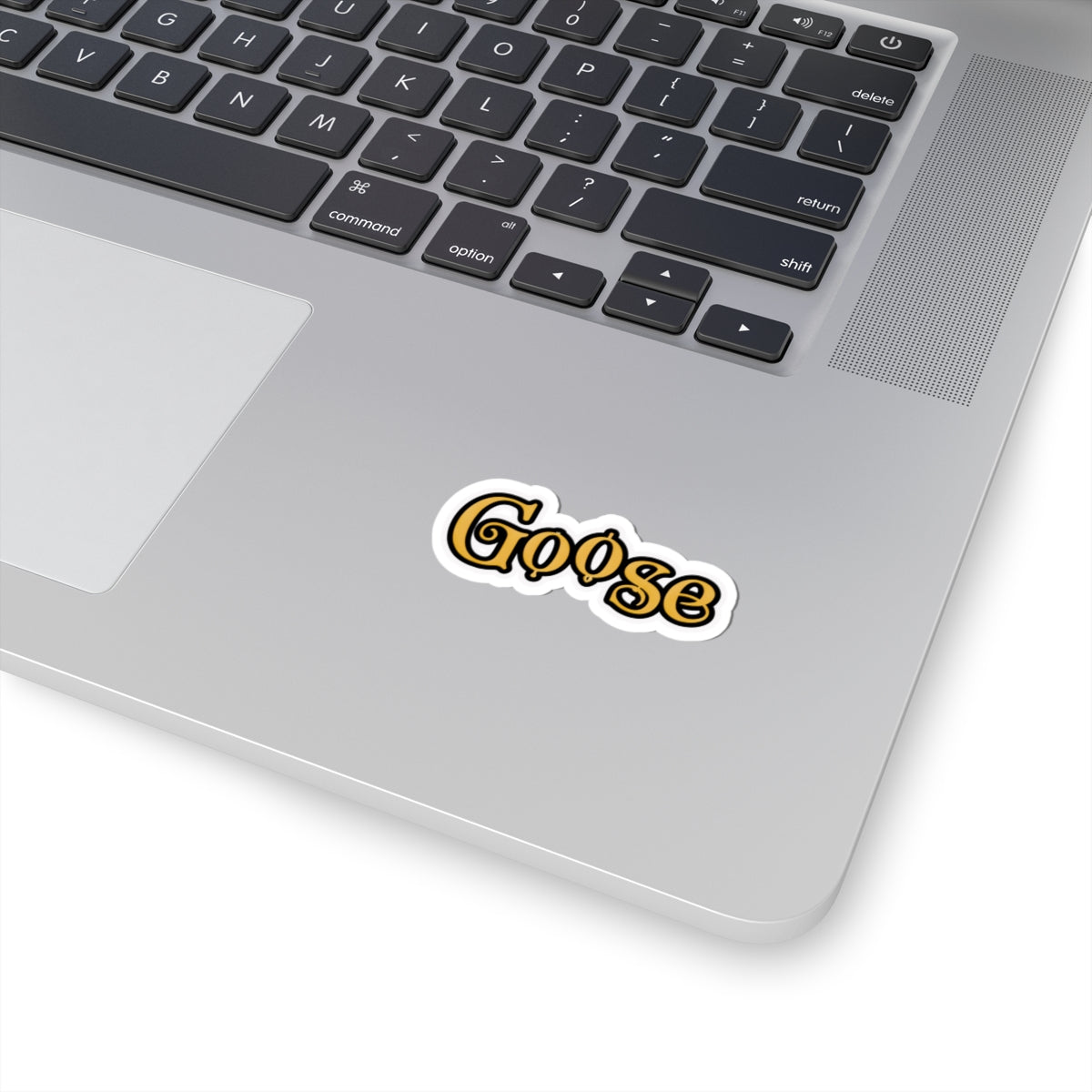 Goose the Band - script logo Kiss-Cut Stickers | yellow black outline laptop decal