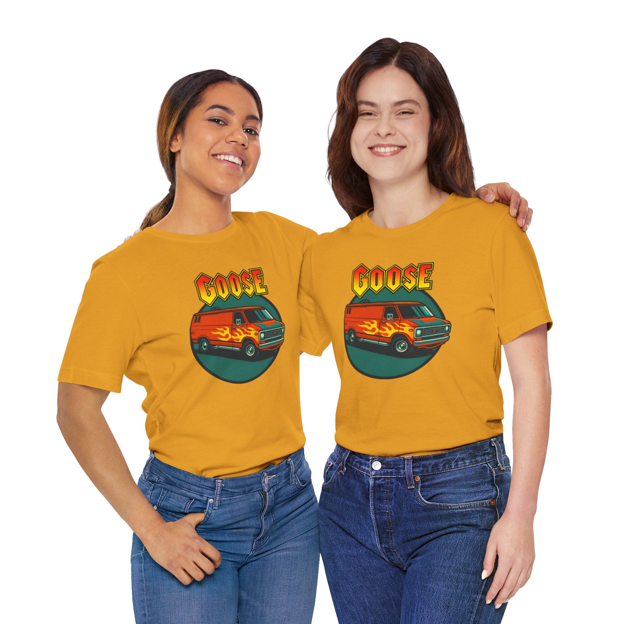 Goose Flame Van T‑Shirt — Retro Hot Rod Graphic Tee