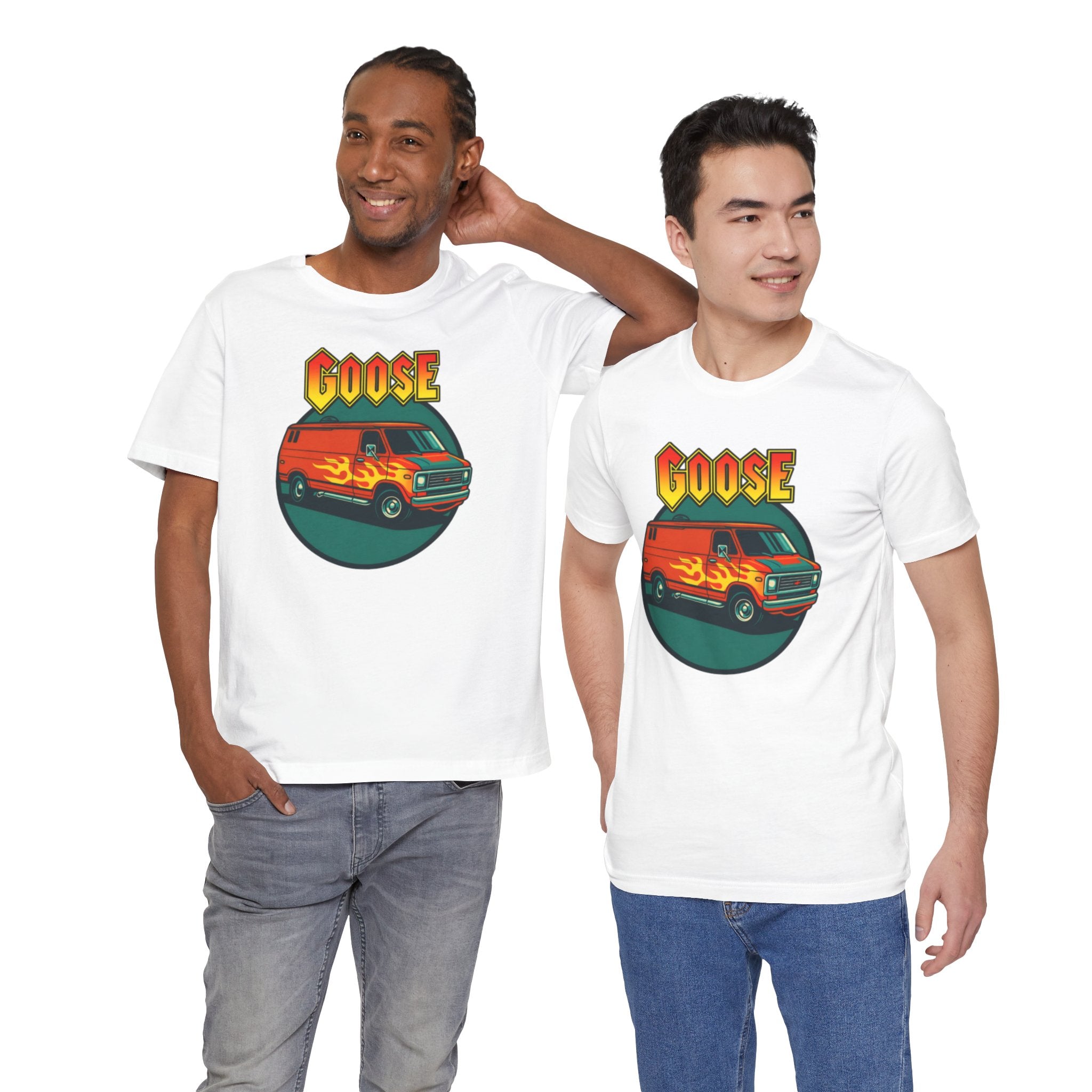 Goose Flame Van T‑Shirt — Retro Hot Rod Graphic Tee