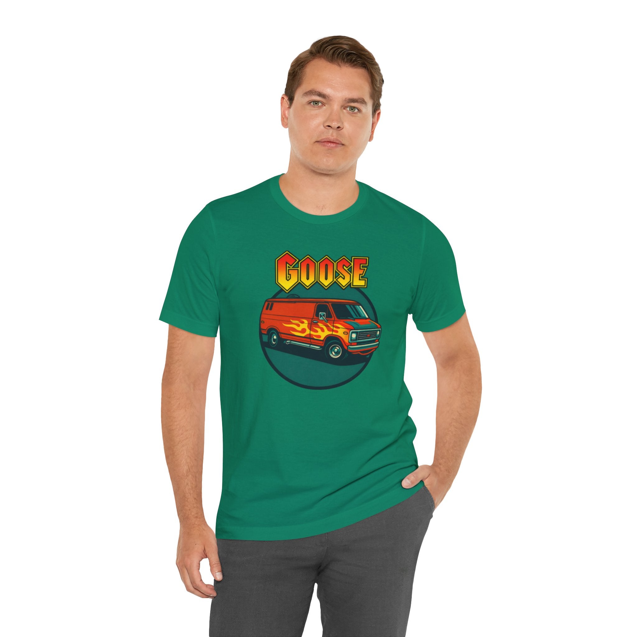Goose Flame Van T‑Shirt — Retro Hot Rod Graphic Tee
