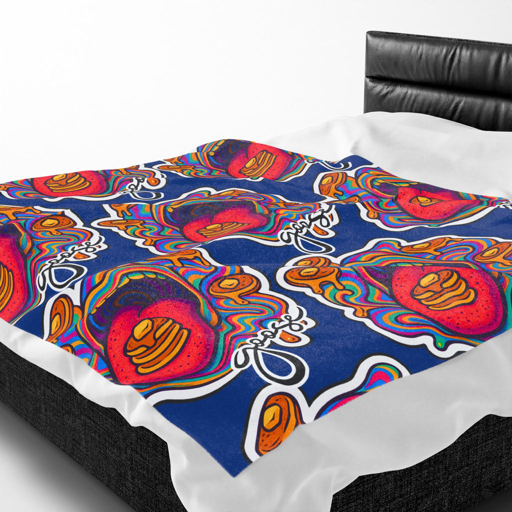 Goose the Band Pancakes psychedelic Velveteen Plush Blanket | Cozy Concert Vibe