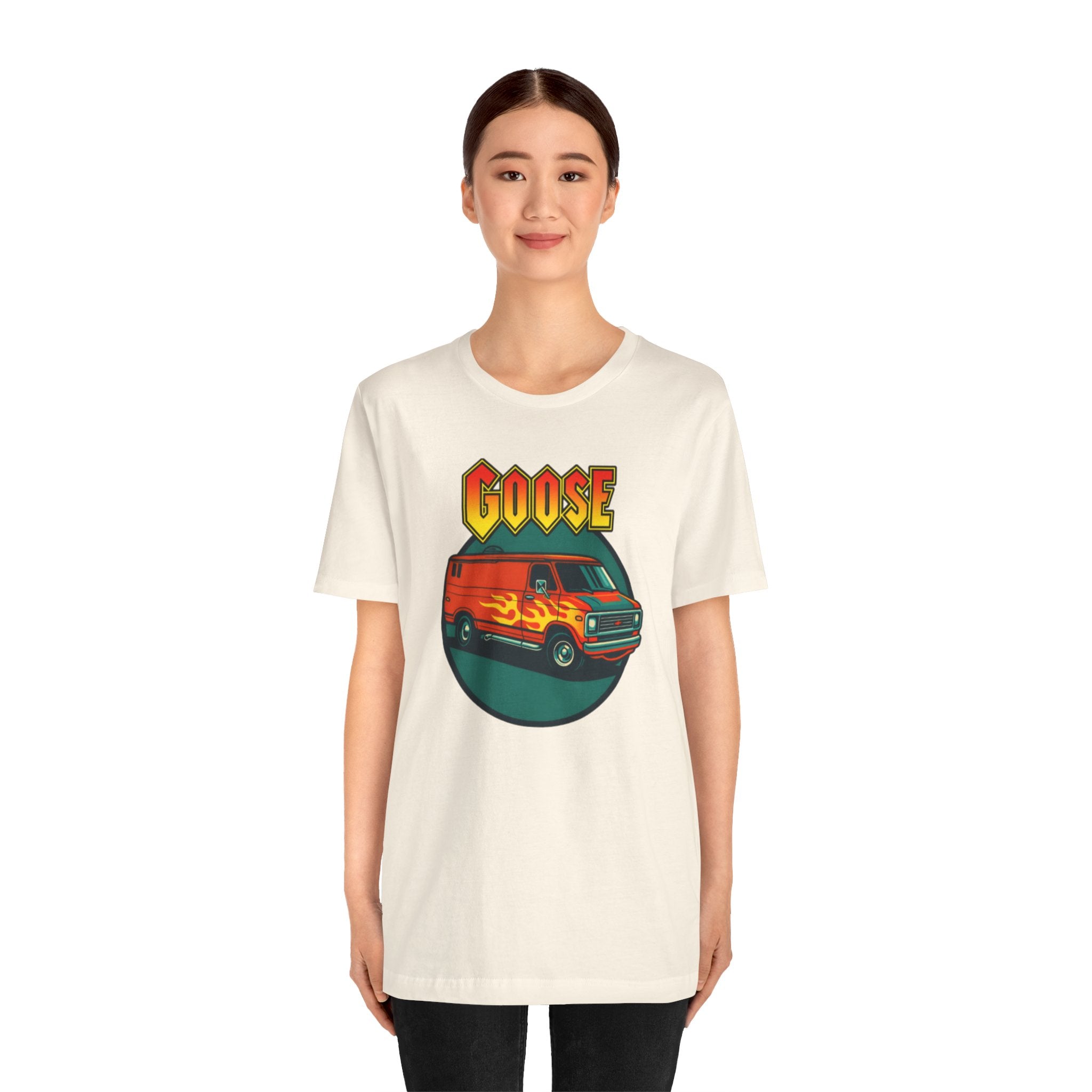 Goose Flame Van T‑Shirt — Retro Hot Rod Graphic Tee