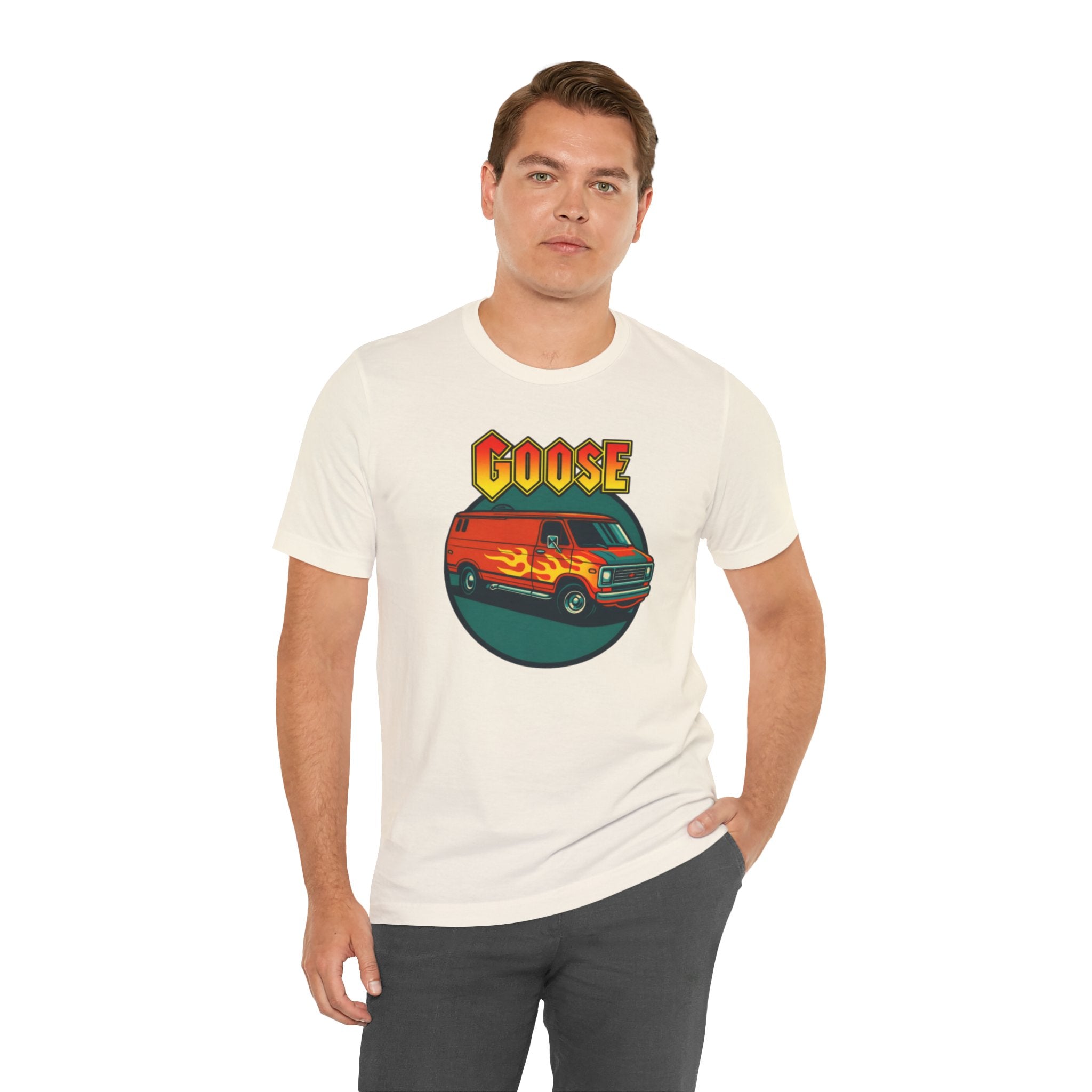 Goose Flame Van T‑Shirt — Retro Hot Rod Graphic Tee