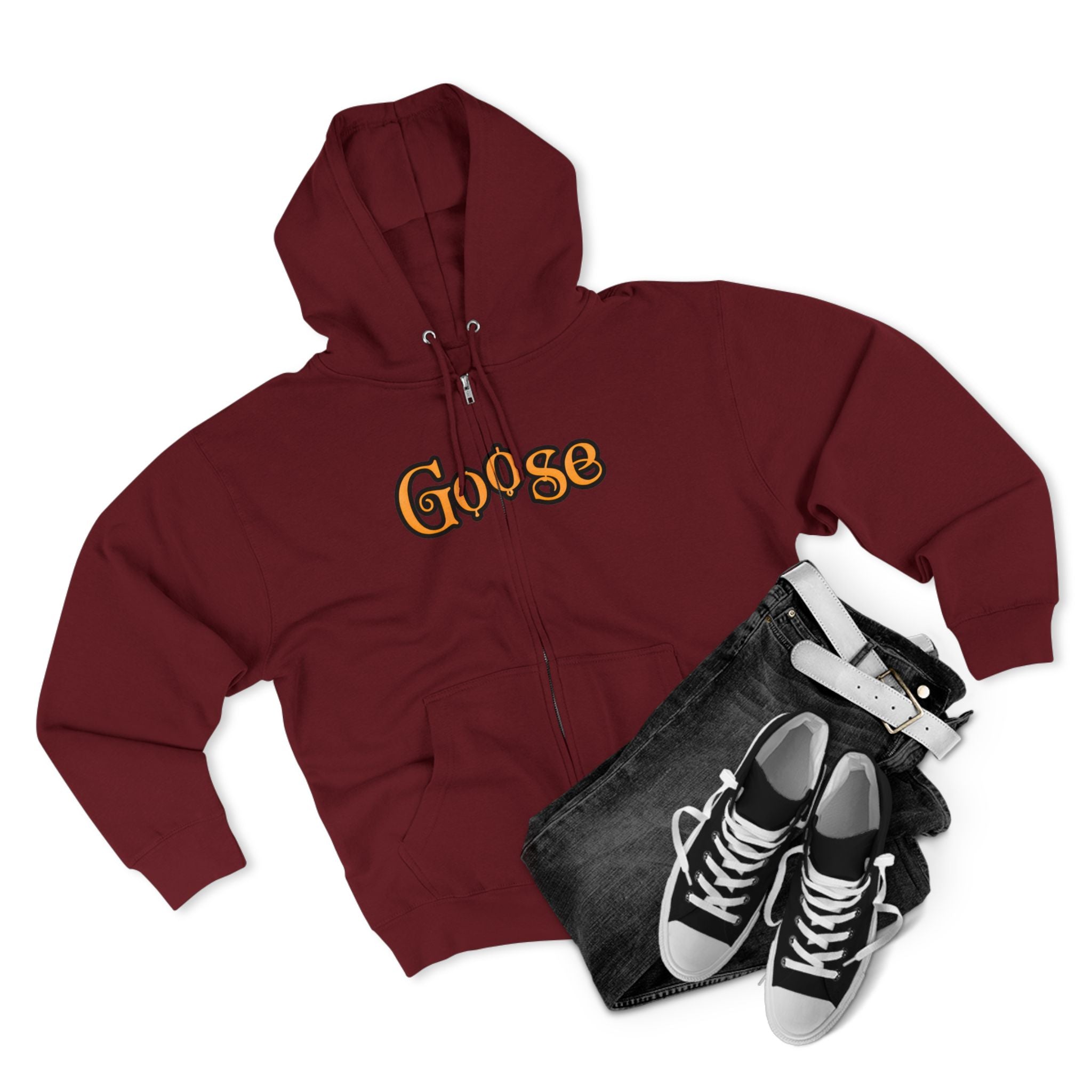 Goose Zip Hoodie — Vintage Psychedelic Band Art Backprint